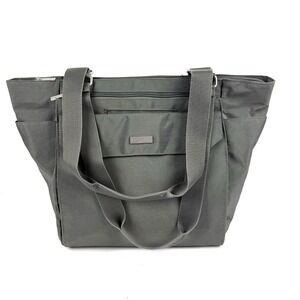 Baggallini Village Tote Bag Gray Nylon Shoulder Bag Purse Handbag Used Once
